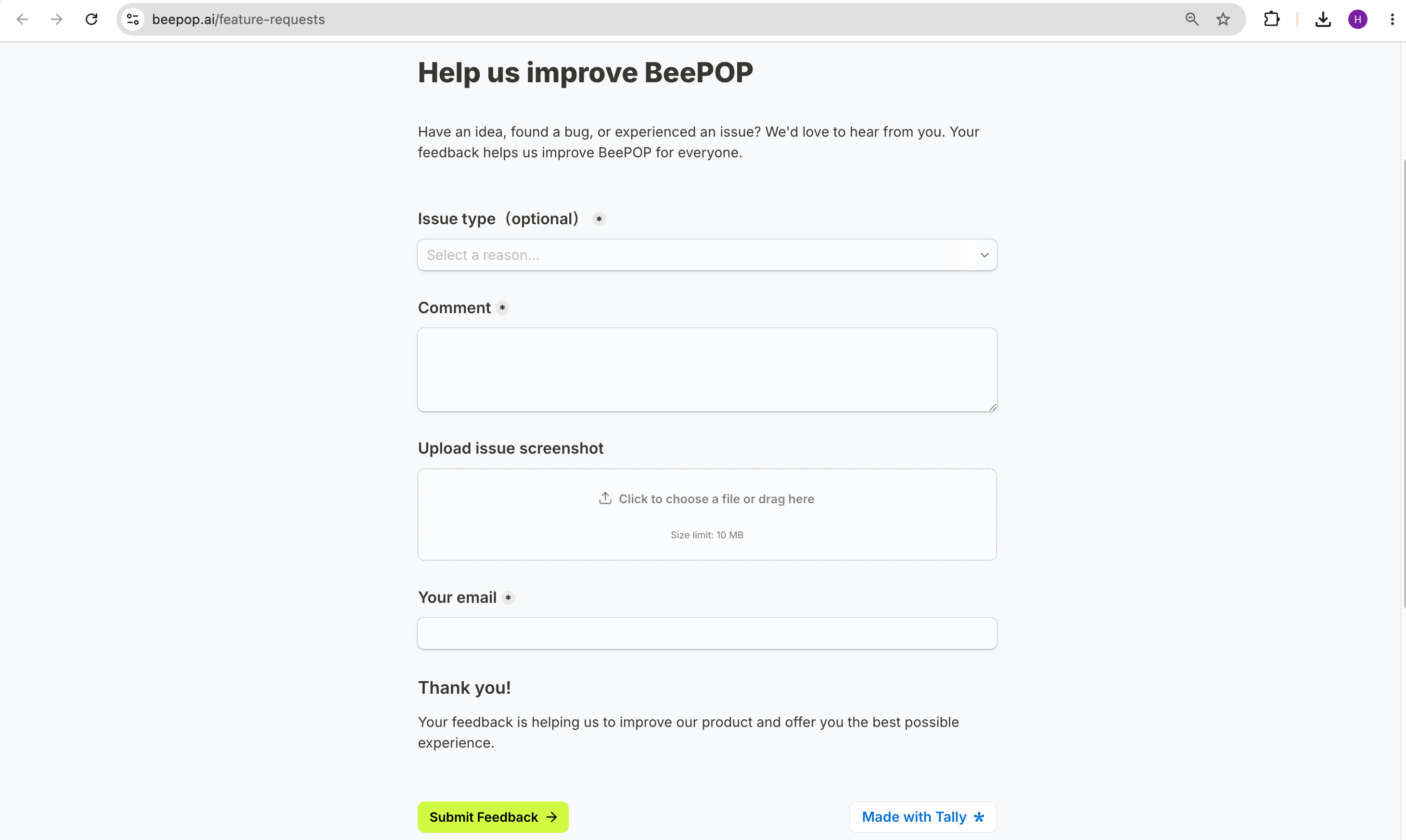 Feature Requests